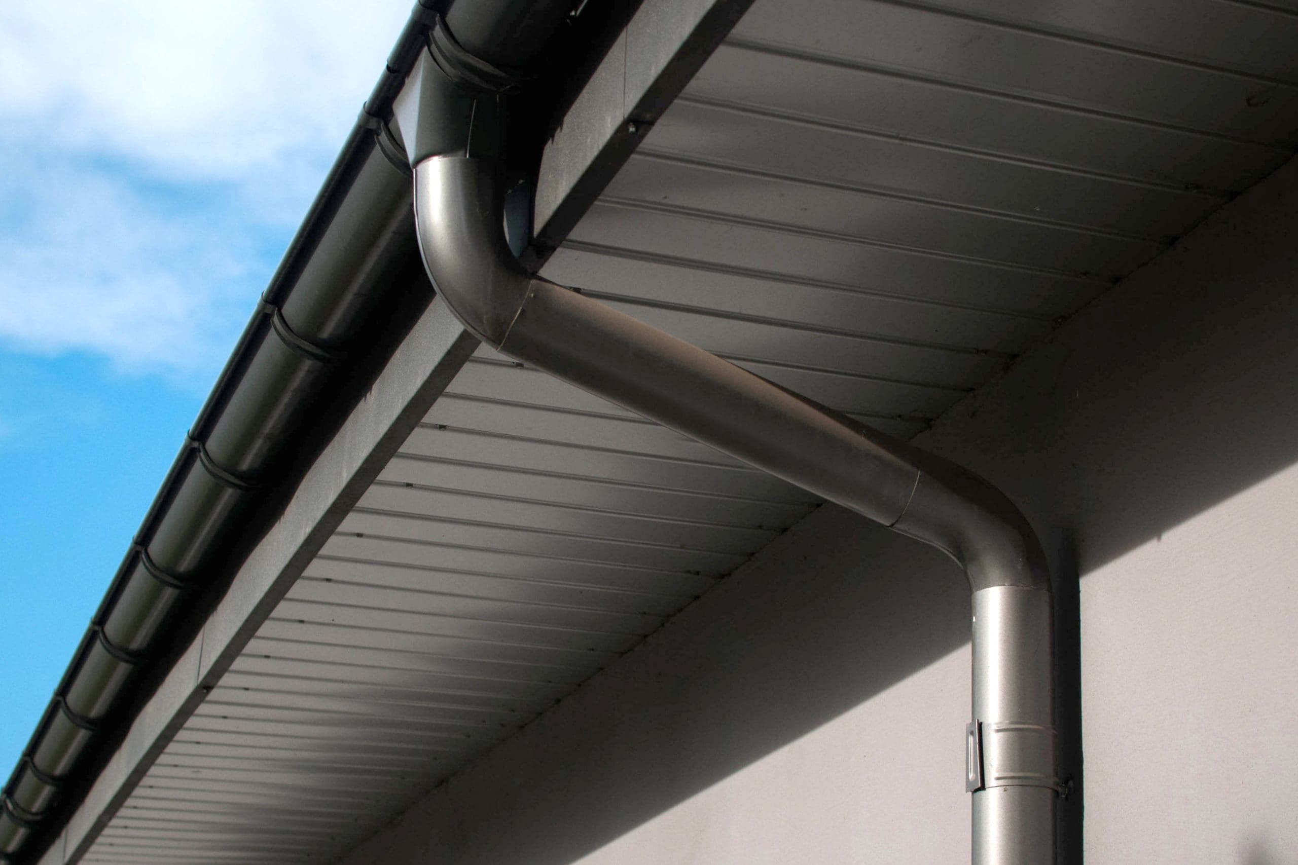 New, professionally-installed galvanized gutters
